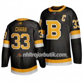 Män Ishockey Boston Bruins tröja Zdeno Chara 33 Adidas 2019-20 Svart Authentic